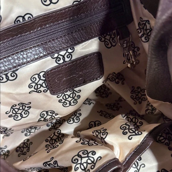 Jessica Simpson Brown Pebbled Shoulder Bag JS5132 Slouchy Buckle Hobo Purse - Picture 8 of 12